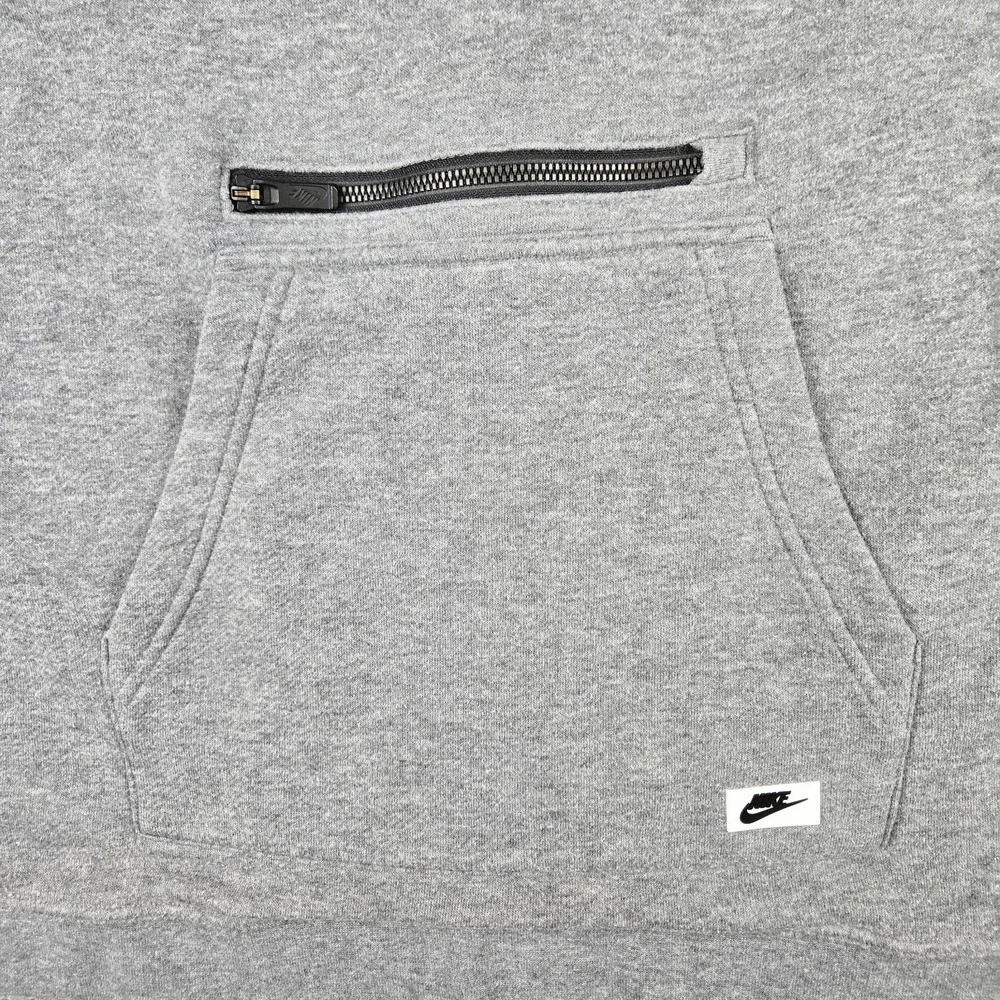 Nike Sportswear Spellout Womens Size XL Gray Funnel Neck Pullover Sweatshirt - Picture 11 of 11